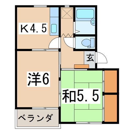 ハイツ玉川の物件間取画像